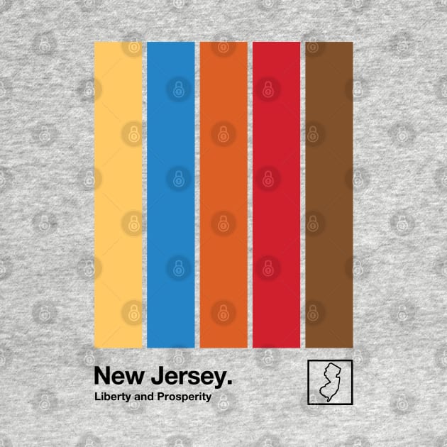 New Jersey // Original Minimalist Artwork Design by DankFutura